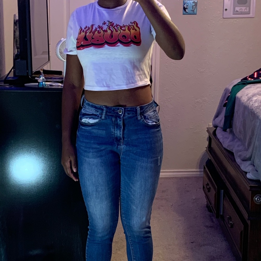 "Double" crop top